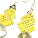 Lace Earrings Hand Painted ..