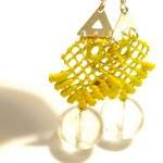 Lace Earrings Hand Painted ..