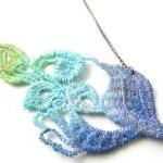 Lace Necklace Hand Dyed Flo..