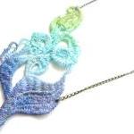 Lace Necklace Hand Dyed Flo..