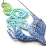 Lace Necklace Hand Dyed Flo..