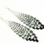 Lace Earrings Hand Dyed - B..