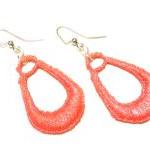 Lace Earrings Hand Dyed - R..