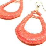 Lace Earrings Hand Dyed - R..
