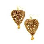 Heart Lace Earrings Hand Dy..