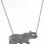 Grey Elephant Lace Necklace..