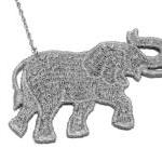 Grey Elephant Lace Necklace..