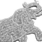Grey Elephant Lace Necklace..