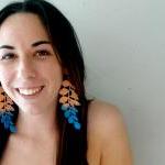 Lace Earrings Hand Dyed - L..