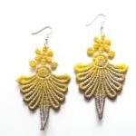 Lace Earrings - Yellow and ..