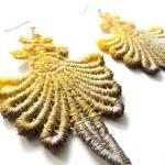 Lace Earrings - Yellow and ..