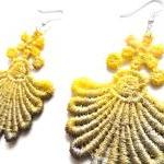 Lace Earrings - Yellow and ..