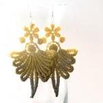 Lace Earrings - Yellow and ..