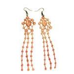 Lace Earrings Hand Dyed -Re..