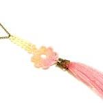 Tassel and Lace Necklace Ha..