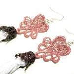 Heart Tassel Lace Earrings ..