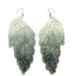 Leaf Lace Earrings Hand Dye..