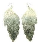 Leaf Lace Earrings Hand Dye..