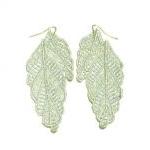 Leaf Lace Earrings Hand Dye..