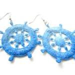 Nautical Blue Lace Earrings..