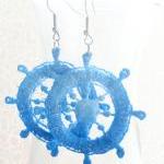 Nautical Blue Lace Earrings..