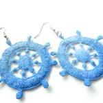 Nautical Blue Lace Earrings..