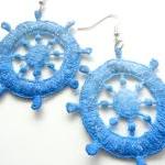 Nautical Blue Lace Earrings..