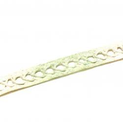 Lace Bracelet Hand Painted - Mint Green Sparkle and Pearl White - Customizable Colors