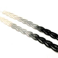 Lace Earrings Hand Dyed - Black Grey Cream Ombre - Customizable Colors